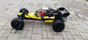 Predám PREDVÁDZAČKU 1:5 BENZÍNOVÉ RC auto Rovan Baja 5b ŽLTÉ - 2