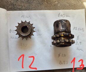 Predám nasledujúce ozubené kolesa a reťaze - 2