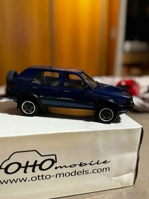 Vw golf 2 country 1:18 blue - 2