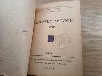 Služební kniha Vládního vojska - Vojenský zpevník 1940 - 2