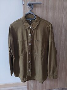 Khaki olivová oversize košela - 2