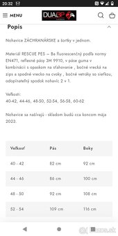 Záchranárske nohavice + šortky -NOVÉ - 2