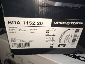 Brzdové kotúče OpenParts BDA1152.20 sada - 2