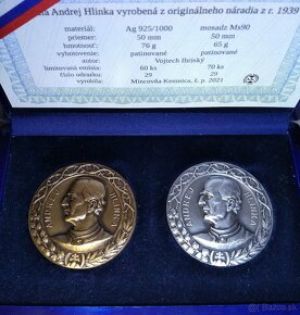 Medaile Andrej Hlinka od Vojtecha Ihriského 1939/21 - 2
