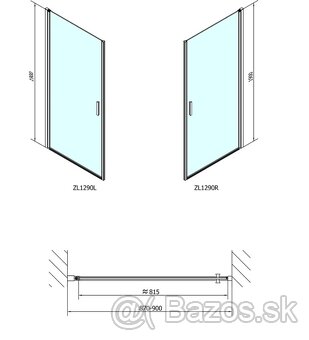 Sprchové dvere 90cm - 2