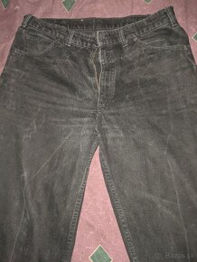 Klasické Retro Levi's Black Denim Jeans - 2