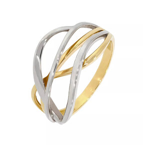 NOVÝ Moderný výrazný dámsky zlatý prsteň - Korai - 2