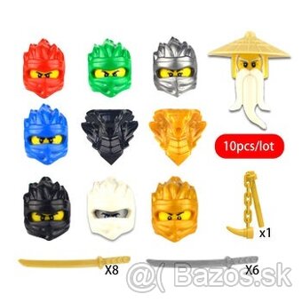 NINJAGO 10 ks sada figurok so zbranami - 2