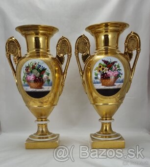 Vyše 200.ročné porcelánové vázy - 33.5 cm - 2