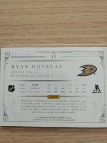 Predám hokejovú kartu Ryan Getzlaf National Treasures hrubá - 2