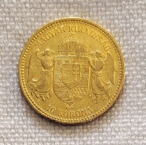 Zlatá uhorská 10 koruna FJI, 1896 kb, lepší ročník - 2