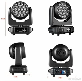 LED rotačné hlavy Zoom Wash 19X15W 4ks - 2