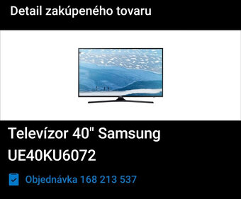 Televízor UE40KU6072 - 2