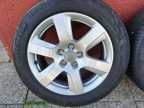 Alu disky Audi 5x112 R17 + Letné pneu 225/55 R17 - 2