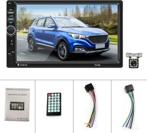 Double Din Car Stereo Bluetooth 7” dotykový MP5 prehrávač - 2