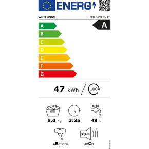 EŠTE V ZÁRUKE -Práčka Whirlpool FreshCare+ FFB 8469 BV 8 kg - 2