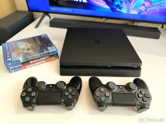 Playstation 4 PS4 SLIM - ovládače - hry - 2