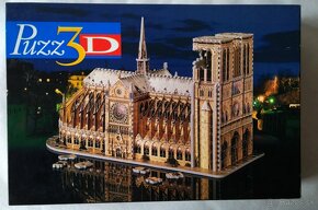 Raritné vintage 3D puzzle Notre dame, 952 dielikov (1996 - H - 2