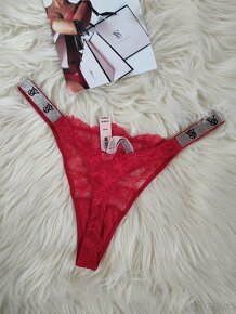 Červené tangá S,M,L s kamienkami Victorias Secret - 2