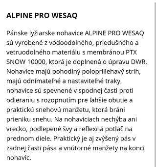 Lyžiarske nohavice Alpine pro - 2