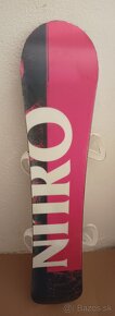 NITRO 142 cm snowboard + viazko BURTON - 2