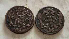 1 Grajciar 1763 G Mária Terézia, 1762 G František Lotrinský - 2