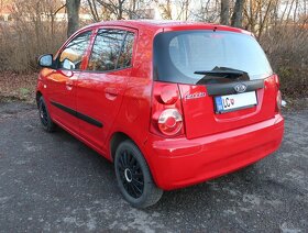 Kia Picanto benzín 4valec 2009, červená pastelová-TOP PONUKA - 2