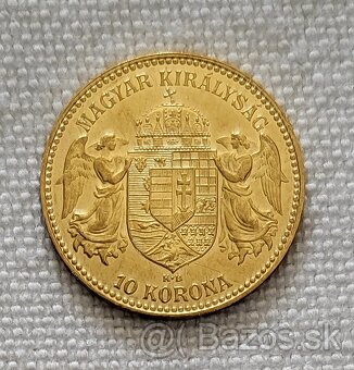 Zlatá uhorská 10 koruna FJI, 1912 kb, lepší ročník - 2