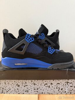 Air Jordan 4 Black Deep Royal Blue - 2