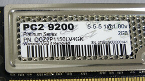 OCZ Platinium 4GB(2x2GB) Kit DDR2 1150MHz PC9200 Low Voltage - 2