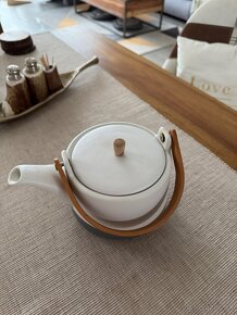 Dartington dizajnovy sedo biely teapot/cajnik - 2