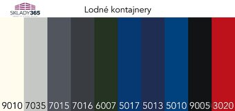 Lodný námorný kontajner 20DC one way RAL 7016, 5010, 6007 - 2