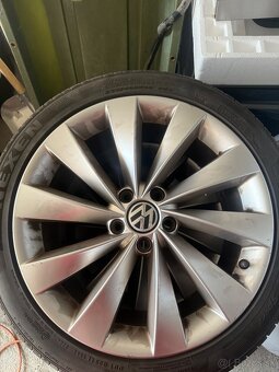 VW Interlagos 5x112 8x18 ET41 + letné pneumatiky - 2