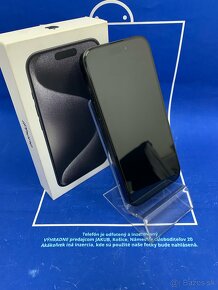 Apple iPhone 15 PRO 128GB Black Titanium-Batéria 100% - 2