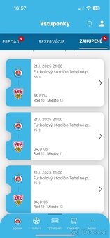 3x Vstupenka , Slovan Bratislava - Stuttgart - 2