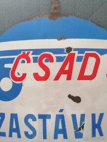 Smaltovaná tabuľa ČSAD ZASTÁVKA - 2