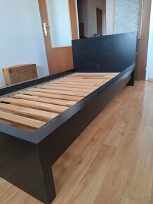 Ikea malm cierna 90x200 s rostom a matracom - 2