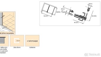 Bočné zástena k sprchovacím dverám 100 cm Hüppe Xtensa pure - 2