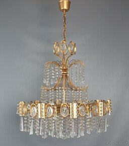 Designový vintage lustr s kaskádovými ověsy - 2