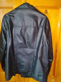 Kožený pánsky kabát čierný,Dámsky kožený kabát - hnedý - 2