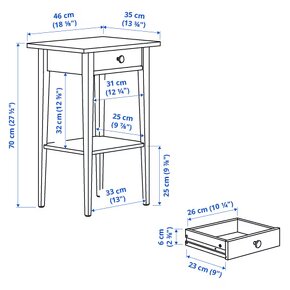 hemnes ikea nočný stolík - 2