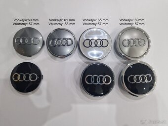 Stredové krytky AUDI 56, 60,61,65,69 mm - 2