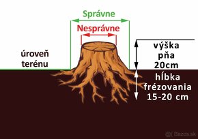 Likvidácia pnov frézovaním, frézovanie pňov, odstraňovanie - 2