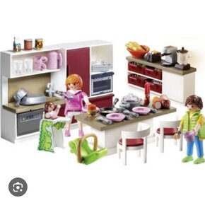 Playmobil domcek + kuchyňa + obývačka + detská izba - 2