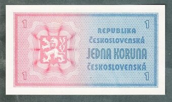 Staré bankovky 1 koruna 1946 bezvadný stav - 2