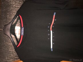 TOMMY HILFIGER black pánske tricko XL - 2