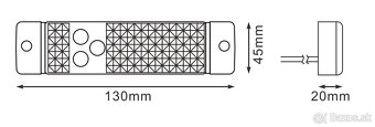 Svetlo pozičné 3xLED 12-24V bočné oranžové - 2