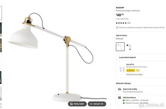 Ikea RANARP pracovná lampa - 2