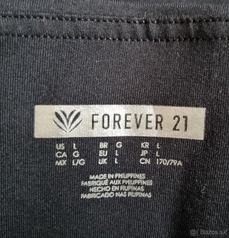 Dámske športové čierne ¾ legíny zn.Forever 21, velk.L - 2