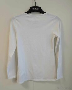 Dámske nové biele basic tričko s dlhým rukávom (FB Sister) - 2